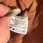 Berry n Cream Oversized Rust Copper 100% Cotton Collared Button Up Tunic Shirt S Brown Photo 8