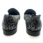 Marc Jacobs  BLACK & SILVER GLITTER "ZOE"  LEATHER & FABRIC LOAFER SHOES (38.5) Photo 7
