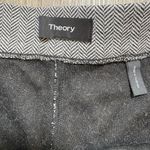 Theory  Womens Gray Zig‎ Zag Flat Front Skinny Leg Wool Blend Ankle Pants 28x26 Photo 3