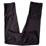 Gymshark Perforated Cropped Leggings Medium Black White Logo Gym Workout Pilates Photo 9