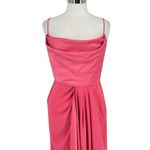 Adrianna Papell  Satin Crepe Cowl Neck Gown in Spring Rose Pink Size 6 Photo 2