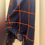 Orange navy lightweight scarf vest shawl Size M Photo 1