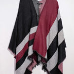 Marc New York ColorBlock Poncho Shawl Rauna One Size Photo 0