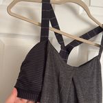 Lululemon Rest Less Tank Heather Gray/Black Built in Sports Bra Tanktop Size 8 Photo 3