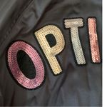 EXPRESS  x Karlie Kloss size medium reversible satin jacket optimist military seq Photo 6