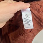 Talbots  Ribbed Shawl Collar Sweater Blazer Sz XL Burnt Umber Brown Cable Knit Photo 6