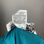 Vintage 1980s Blouse Pleats‎ Front Teal Long Sleeve Notations Women Office Retro Green Size 6 Photo 7