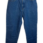 L.L. Bean Vintage Floral Fleece Relaxed Lined Jeans Blue Size 12 Photo 0