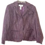 Sag Harbor Women's Woman Dress Blazer Purple Size 16W Sku 2603 Photo 1