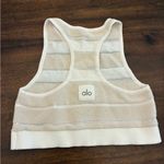 Alo Yoga Alo Sport Play Knit Bra Women’s Small Alabaster Ivory White Cropped Top Tank Photo 1