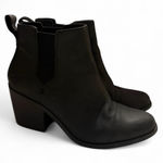 Toms  Everly 10016837-001 Women's Ankle Boot 7.5 Black Leather Block Heel P308 Photo 0