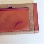 Dooney & Bourke Vintage Tan Leather Pebble Grain Wallet with Brown Accent Photo 1