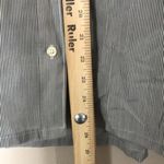 Get lucky button up striped long sleeve shirt with pandas embroidered large Black Photo 9