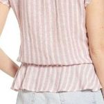 Rails Bretton Peplum Top In Rose Stripe Size Large Photo 1