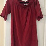 Glam  Dress Burgundy Off the Shoulder Pockets S Photo 0