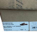 Free People  Mila Minimal Flat Sandals Metallic Slip-On Slides Casual Size 8 NIB Photo 9