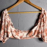 WeWoreWhat Coco Top in Vintage Voile Sage Multi Size Large White Photo 2