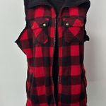 CHAPS  Women Vest Winter large Red Zip Up Buffalo Plaid Pockets Ladies Photo 7