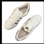 Adidas  Superstar Women’s S6 White Black Croc Pattern Classic Shell Toe Sneakers Photo 12