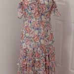 Intermix  Sophia Silk Printed Floral Tiered High Low Dress Photo 4