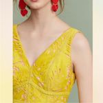 Anthropologie Maeve Gardenia Lace Column Sheath Dress Yellow Gold Size 6 Photo 2