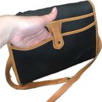 Dooney & Bourke Vintage Medium Essex Crossbody Black Brown Leather Satchel Duck Photo 8