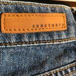 Sanctuary Red Rock Blue Frayed Distressed Mini Jean Denim Skirt 25 Photo 7