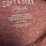 American Eagle  soft and sexy hi-low asymmetrical flowy oversized top plum Photo 6