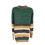 BDG Urban Outfitters Yellow Green Grey Kellan Striped V Neck Cardigan Size Small Photo 11