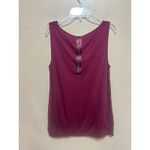 Loft ‎ Tank Top Womens M Maroon Sleeveless Cowl Neck Zipper Back Casual Photo 2