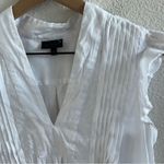 Who What Wear  White Pleated Front Top Tank Shirt Blouse XS Photo 2