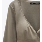 ZARA  NWT mini dress long sleeve with a slit size S Photo 6