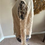 8 Other Reasons Cream Crochet Lace Top Size M Open Back Photo 2
