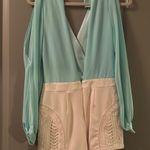 Marineblu Chic Blue and White Romper Photo 1