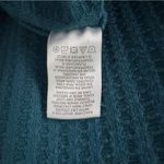 Revolve Chaser Teal Hooded Sweater Top Waffle Knit pullover long sleeve hood L Photo 9