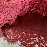 Xhilaration  Maroon Floral Lace Sleeveless Dress Medium Photo 6