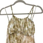 Faithfull the Brand Celina Midi Dress Cutout Tan TieDye Beach Size X-SMALL USA 2 Photo 3