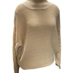 525 America Women's Size L Turtleneck Knit Sweater Tan Clean Girl Aesthetic NWT Size L Photo 0