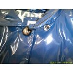 New NWT $325 Jane Post Iconic Princess Slicker Rain Coat Hood Women S Teal Navy Blue Photo 5