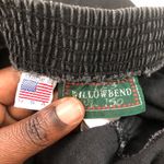 Vintage Black denim (100% Cotton) tiered maxi skirt elastic waist & belt loops Photo 2