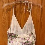 Anna Sui Anthropologie x Hidden Grove Floral Silk Ruched Halter Dress Size 8 Photo 12