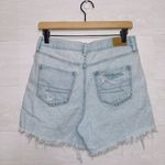 American Eagle  Women's Light Wash High Waisted Distressed Cut Off Mom Shorts 4 Photo 5