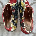 Miss Albright Anthropologie Fabric 3” heel Booties, size 7.5 Red Photo 9