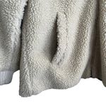Abercrombie & Fitch Abercrombie‎ Women Sherpa Fleece Bomber Jacket M Beige Full Zip Neutral Layer Photo 5