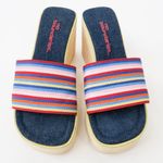 No Boundaries Rainbow Striped Platform Sandals Photo 1