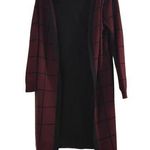 Nina Leonard  women's  Dress/Cardigan  in Deep Wine/Black Medium  NWT Photo 0