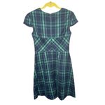 Vince Camuto NWOT Wool Navy and Green Plaid Dress Size 4 Photo 1