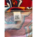 Boho Maxi Dress Women’s 2XL Multicolor Long Sleeve Criss Cross Neck Size XL Photo 4