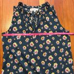 Loft  Petites Floral Print Sleeveless Shift Dress Ruffle Neckline Petite  XSP‎ Photo 6