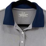 Vineyard Vines  Performance Shirt Womens L Gray Navy Blue Polo Short Sleeve Photo 1